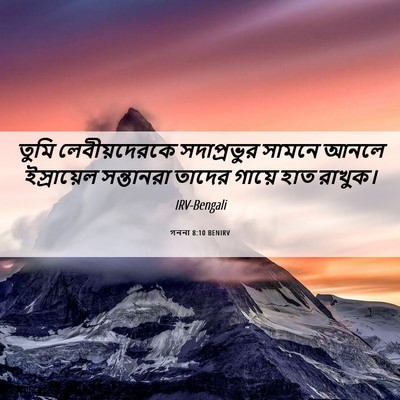 Picture 06 - গননা 8:10 BENIRV - তুমি লেবীয়দেরকে - Bible Verse Picture