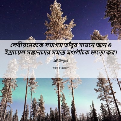 Picture 06 - গননা 8:9 BENIRV - লেবীয়দেরকে সমাগম - Bible Verse Picture