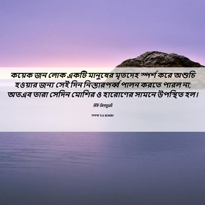 Picture 06 - গননা 9:6 BENIRV - কয়েক জন লোক একটি - Bible Verse Picture