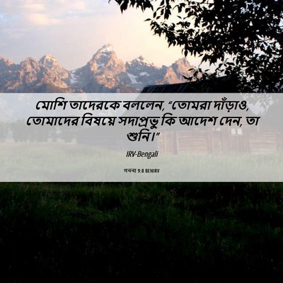 Picture 06 - গননা 9:8 BENIRV - মোশি তাদেরকে - Bible Verse Picture