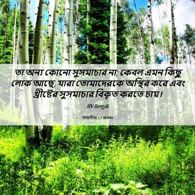 Picture 06 - গালাতীয়া 1:7 BENIRV - তা অন্য কোনো - Bible Verse Picture