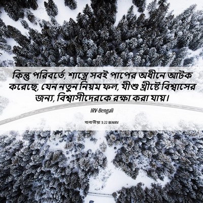 Picture 06 - গালাতীয়া 3:22 BENIRV - কিন্তু পরিবর্তে, - Bible Verse Picture
