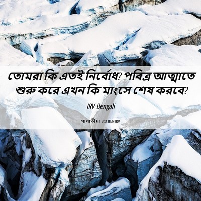 Picture 06 - গালাতীয়া 3:3 BENIRV - তোমরা কি এতই - Bible Verse Picture