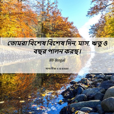 Picture 06 - গালাতীয়া 4:10 BENIRV - তোমরা বিশেষ বিশেষ - Bible Verse Picture