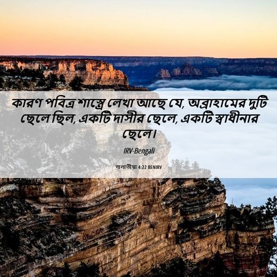Picture 06 - গালাতীয়া 4:22 BENIRV - কারণ পবিত্র - Bible Verse Picture