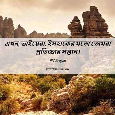 Picture 06 - গালাতীয়া 4:28 BENIRV - এখন, ভাইয়েরা, - Bible Verse Picture