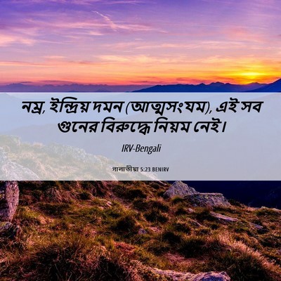Picture 06 - গালাতীয়া 5:23 BENIRV - নম্র, ইন্দ্রিয় - Bible Verse Picture
