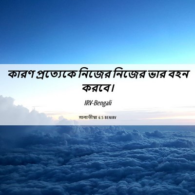 Picture 06 - গালাতীয়া 6:5 BENIRV - কারণ প্রত্যেকে - Bible Verse Picture