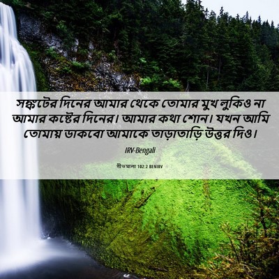 Picture 06 - গীতমালা 102:2 BENIRV - সঙ্কটের দিনের - Bible Verse Picture