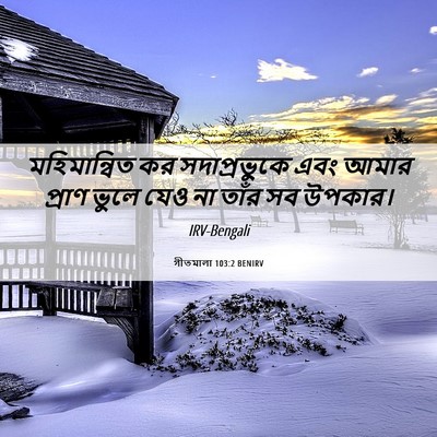 Picture 06 - গীতমালা 103:2 BENIRV - মহিমান্বিত কর - Bible Verse Picture