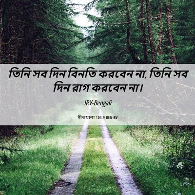 Picture 06 - গীতমালা 103:9 BENIRV - তিনি সব দিন বিনতি - Bible Verse Picture