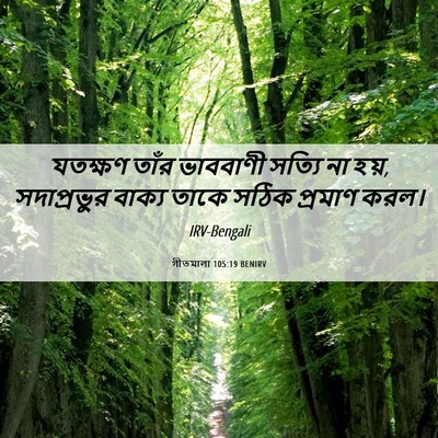 Picture 06 - গীতমালা 105:19 BENIRV - যতক্ষণ তাঁর - Bible Verse Picture
