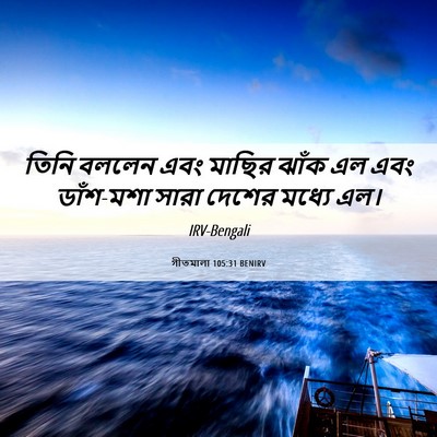 Picture 06 - গীতমালা 105:31 BENIRV - তিনি বললেন এবং - Bible Verse Picture