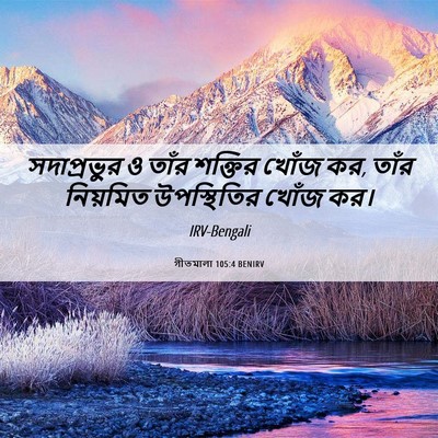 Picture 06 - গীতমালা 105:4 BENIRV - সদাপ্রভুুর ও তাঁর - Bible Verse Picture