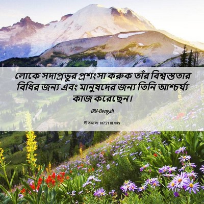Picture 06 - গীতমালা 107:21 BENIRV - লোকে সদাপ্রভুুর - Bible Verse Picture