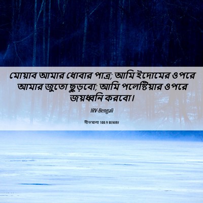 Picture 06 - গীতমালা 108:9 BENIRV - মোয়াব আমার ধোবার - Bible Verse Picture