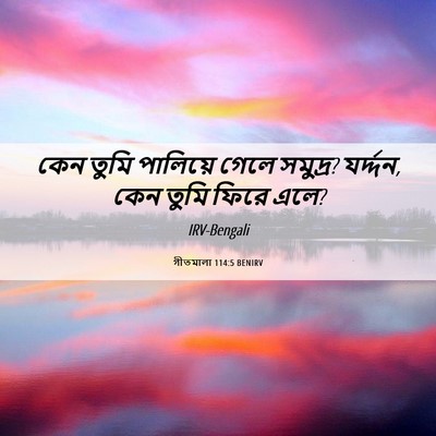 Picture 06 - গীতমালা 114:5 BENIRV - কেন তুমি পালিয়ে - Bible Verse Picture