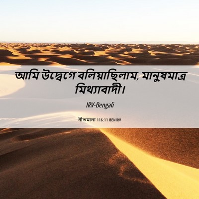 Picture 06 - গীতমালা 116:11 BENIRV - আমি উদ্বেগে - Bible Verse Picture