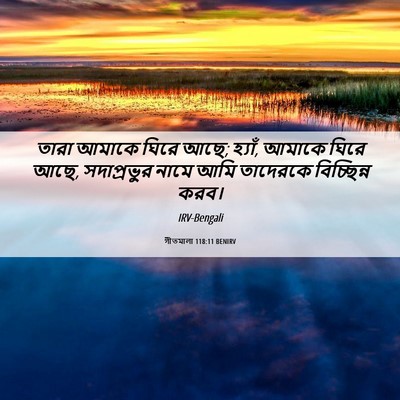 Picture 06 - গীতমালা 118:11 BENIRV - তারা আমাকে ঘিরে - Bible Verse Picture