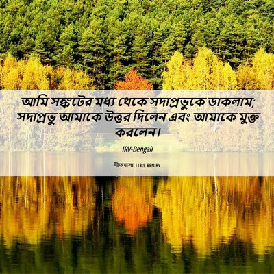 Picture 06 - গীতমালা 118:5 BENIRV - আমি সঙ্কটের মধ্য - Bible Verse Picture