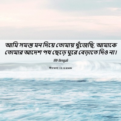 Picture 06 - গীতমালা 119:10 BENIRV - আমি সমস্ত মন দিয়ে - Bible Verse Picture