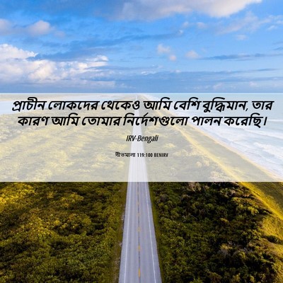 Picture 06 - গীতমালা 119:100 BENIRV - প্রাচীন লোকদের - Bible Verse Picture