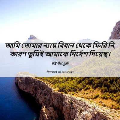 Picture 06 - গীতমালা 119:102 BENIRV - আমি তোমার ন্যায় - Bible Verse Picture