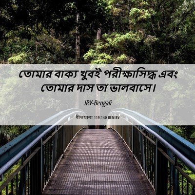 Picture 06 - গীতমালা 119:140 BENIRV - তোমার বাক্য খুবই - Bible Verse Picture