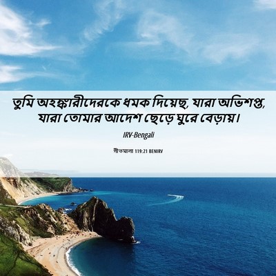 Picture 06 - গীতমালা 119:21 BENIRV - তুমি - Bible Verse Picture