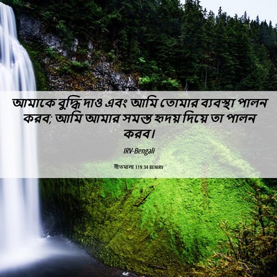 Picture 06 - গীতমালা 119:34 BENIRV - আমাকে বুদ্ধি দাও - Bible Verse Picture