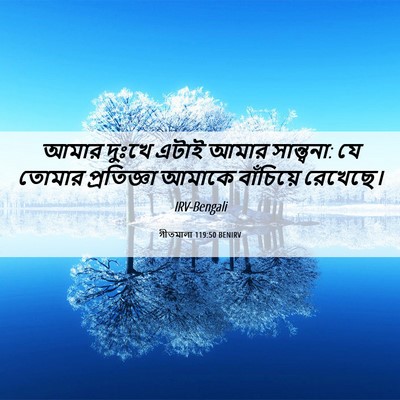 Picture 06 - গীতমালা 119:50 BENIRV - আমার দুঃখে এটাই - Bible Verse Picture