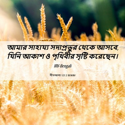 Picture 06 - গীতমালা 121:2 BENIRV - আমার সাহায্য - Bible Verse Picture