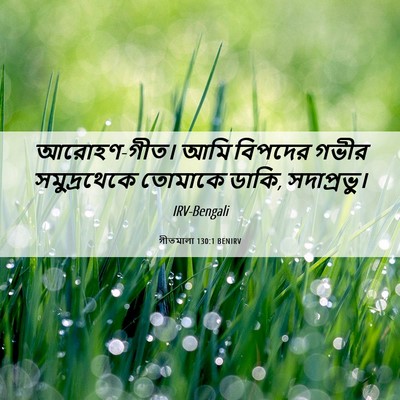 Picture 06 - গীতমালা 130:1 BENIRV - আরোহণ-গীত। আমি - Bible Verse Picture