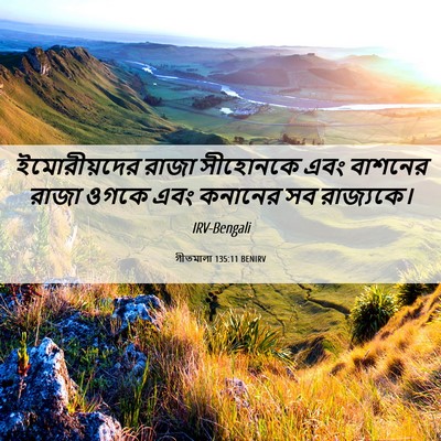 Picture 06 - গীতমালা 135:11 BENIRV - ইমোরীয়দের রাজা - Bible Verse Picture