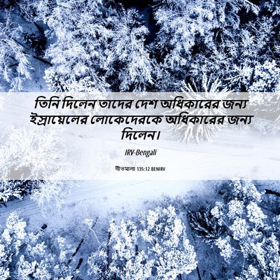 Picture 06 - গীতমালা 135:12 BENIRV - তিনি দিলেন তাদের - Bible Verse Picture