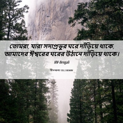 Picture 06 - গীতমালা 135:2 BENIRV - তোমরা, যারা - Bible Verse Picture