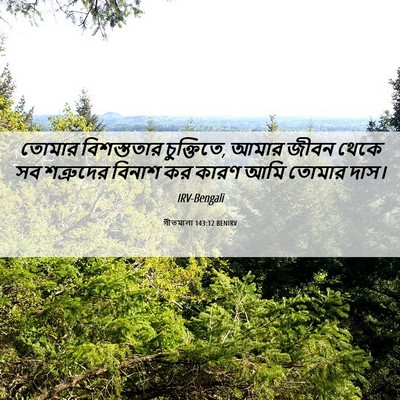 Picture 06 - গীতমালা 143:12 BENIRV - তোমার বিশস্ততার - Bible Verse Picture