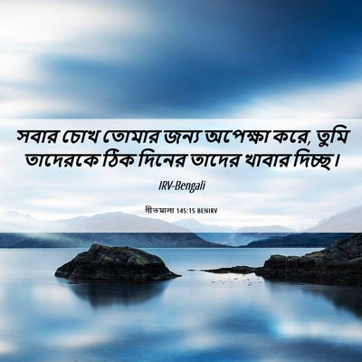 Picture 06 - গীতমালা 145:15 BENIRV - সবার চোখ তোমার - Bible Verse Picture