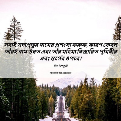 Picture 06 - গীতমালা 148:13 BENIRV - সবাই সদাপ্রভুুর - Bible Verse Picture