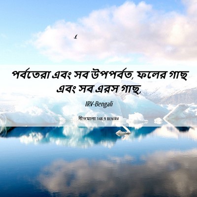 Picture 06 - গীতমালা 148:9 BENIRV - পর্বতেরা এবং সব - Bible Verse Picture