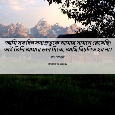 Picture 06 - গীতমালা 16:8 BENIRV - আমি সব দিন - Bible Verse Picture