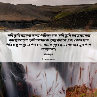 Picture 06 - গীতমালা 17:3 BENIRV - যদি তুমি আমার - Bible Verse Picture