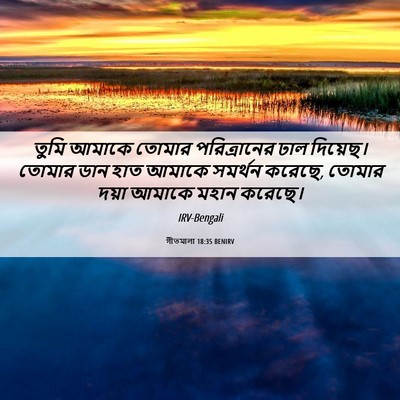 Picture 06 - গীতমালা 18:35 BENIRV - তুমি আমাকে তোমার - Bible Verse Picture