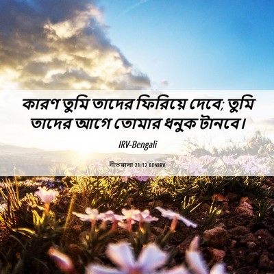 Picture 06 - গীতমালা 21:12 BENIRV - কারণ তুমি তাদের - Bible Verse Picture