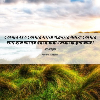 Picture 06 - গীতমালা 21:8 BENIRV - তোমার হাত তোমার - Bible Verse Picture