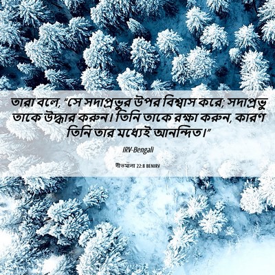 Picture 06 - গীতমালা 22:8 BENIRV - তারা বলে, “সে - Bible Verse Picture