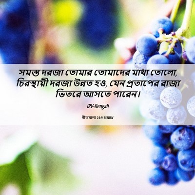 Picture 06 - গীতমালা 24:9 BENIRV - সমস্ত দরজা তোমার - Bible Verse Picture