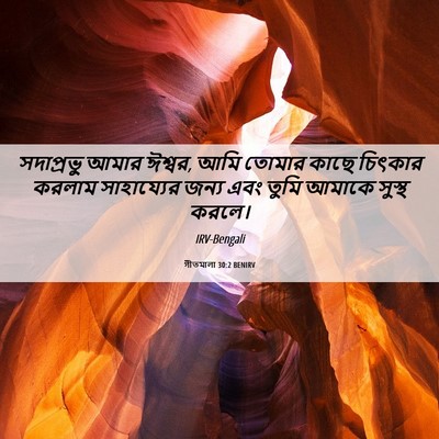 Picture 06 - গীতমালা 30:2 BENIRV - সদাপ্রভুু আমার - Bible Verse Picture