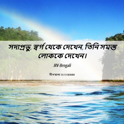 Picture 06 - গীতমালা 33:13 BENIRV - সদাপ্রভুু, স্বর্গ - Bible Verse Picture