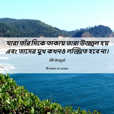 Picture 06 - গীতমালা 34:5 BENIRV - যারা তাঁর দিকে - Bible Verse Picture